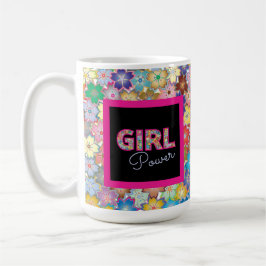 Taza De Café Potencia chica | Mujer de Flor Silvestre Rosa