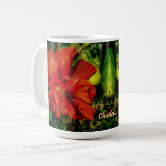 Taza De Café Potencia de flor roja