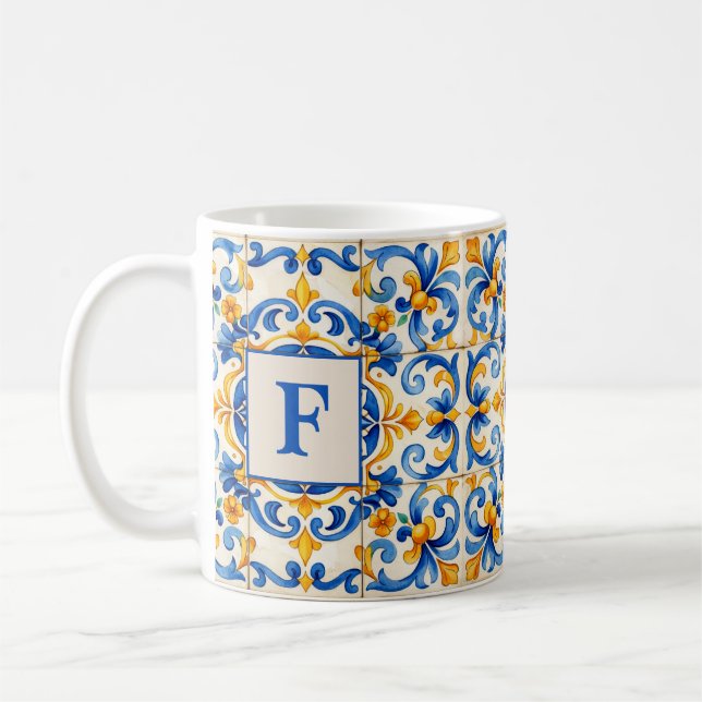 Taza De Café Potencia Inicial Azulejo (Izquierda)