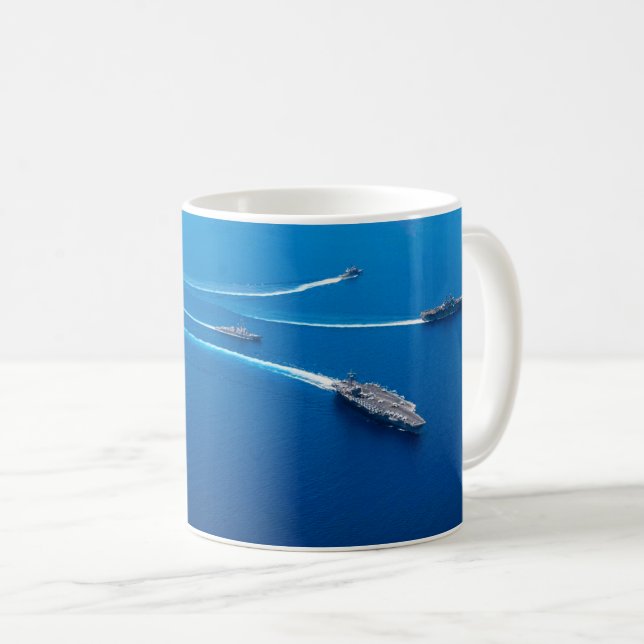 Taza De Café POTENCIA MARÍTIMA - Bomba de buques de guerra de E (Anverso derecho)