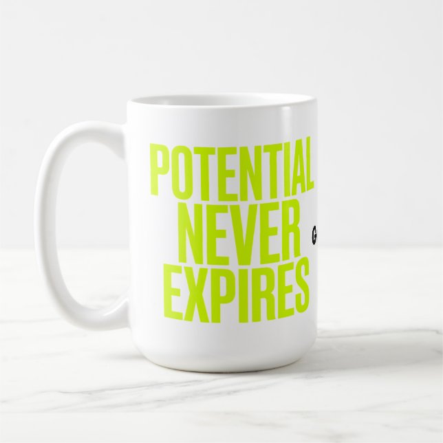 Taza De Café Potential Never Expires Bold Growth Mindset  (Izquierda)