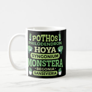 Taza De Café Pothos Philodendron Hoya Syngonium Monstera Housep