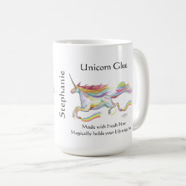 Taza De Café Potro divertido del arco iris lindo del caballo