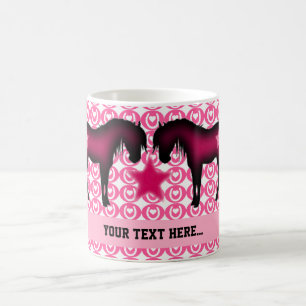 Taza De Café Potro rosado personalizado