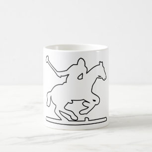 Taza De Café Potros británicos de la silueta del jugador del