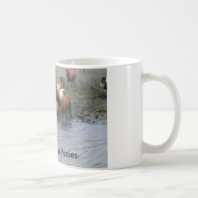Taza De Café Potros de Chincoteague (Derecha)