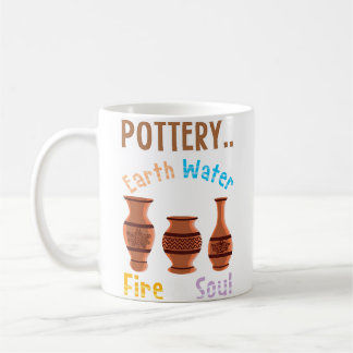 Taza De Café Pottery Earth Water Fire  Soul - Lovely Pottery