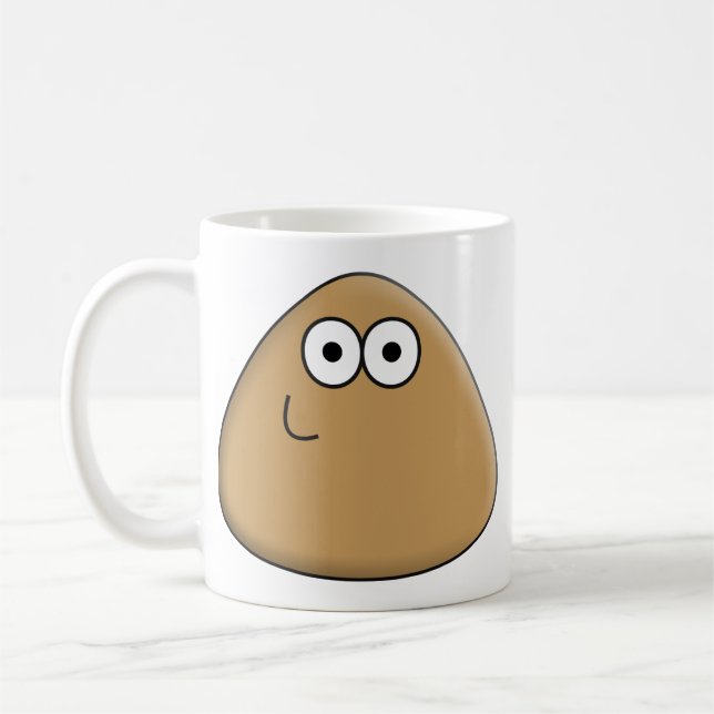 Taza De Café Pou feliz - Café Mug (Izquierda)
