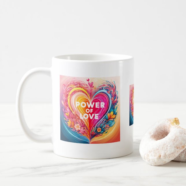 Taza De Café "Power of Love™ V3 Coffee Mug (Con donut)