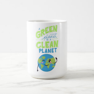 Taza De Café Powered by Green: Thrive with Nature"