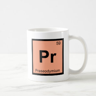 Taza De Café Pr - Química del Praseodimio Símbolo de la Tabla P