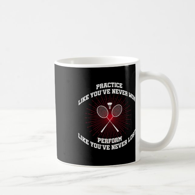 Taza De Café Práctica Como Nunca Ganaste Badminton Retro Vint (Derecha)