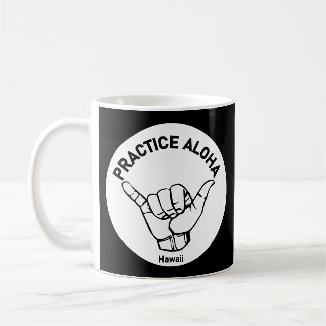 Taza De Café Práctica hawaiana Aloha Shaka (suelta) (Izquierda)