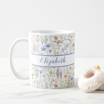 Pradera de flores silvestres coqueta personalizada