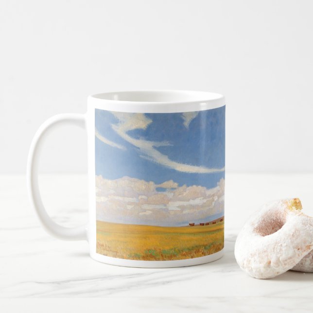 Taza De Café Pradera después de la tormenta de Maynard Dixon, A (Con donut)