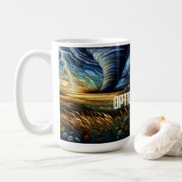 Taza De Café Prairie Tornado StainGlass Art