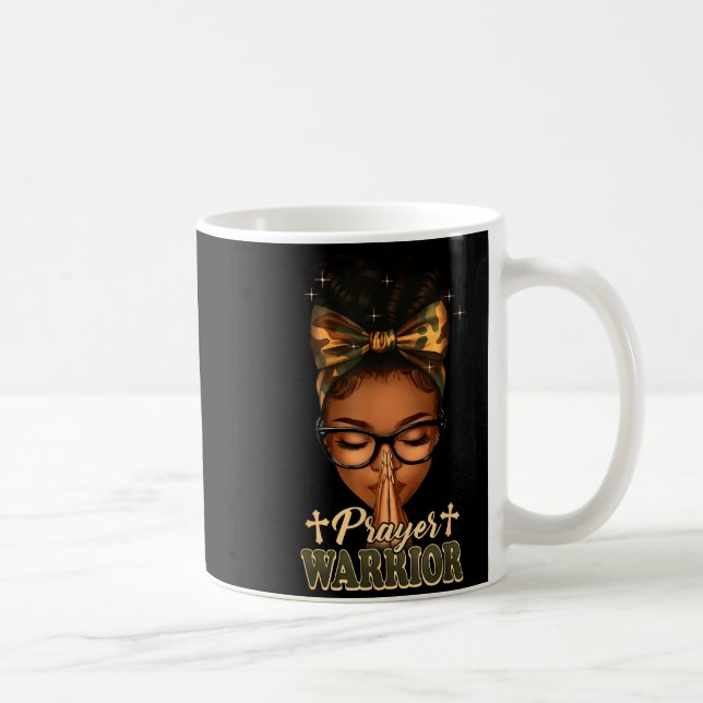 Taza De Café Prayer Warrior Christians Camo African American Af (Derecha)