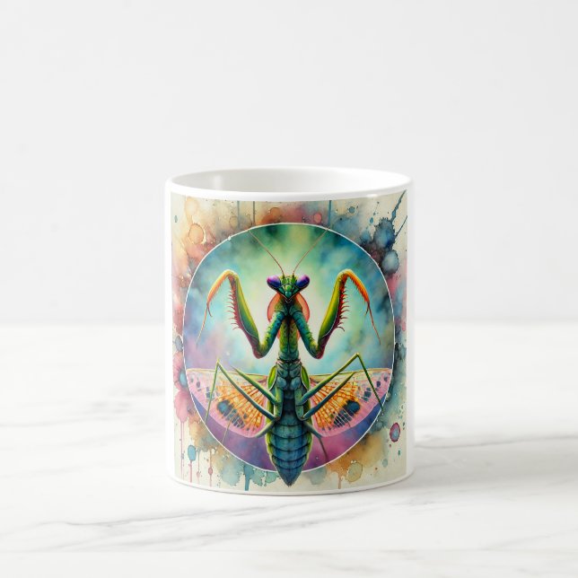 Taza De Café Praying Mantis 290824AREF149 - Watercolor (Centro)