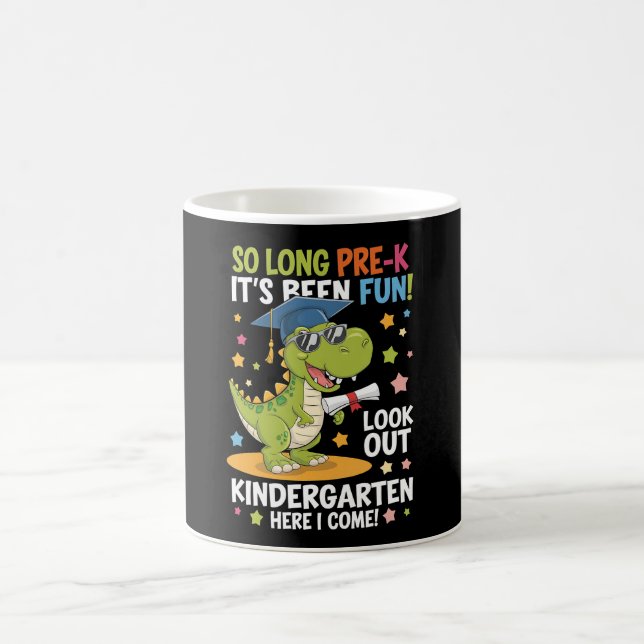 Taza De Café Pre K Graduado Kindergarten Dinosaur T Rex (Centro)
