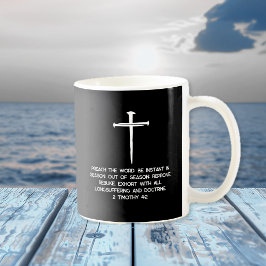 Taza De Café Preach the Word 2 Timothy 4: 2 Three Nails 
