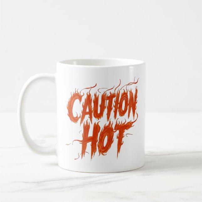 Taza De Café Precaución Caliente (Izquierda)