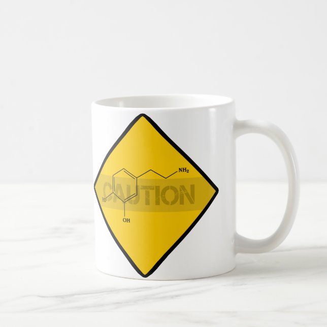 Taza De Café Precaución: Dopamina (Derecha)