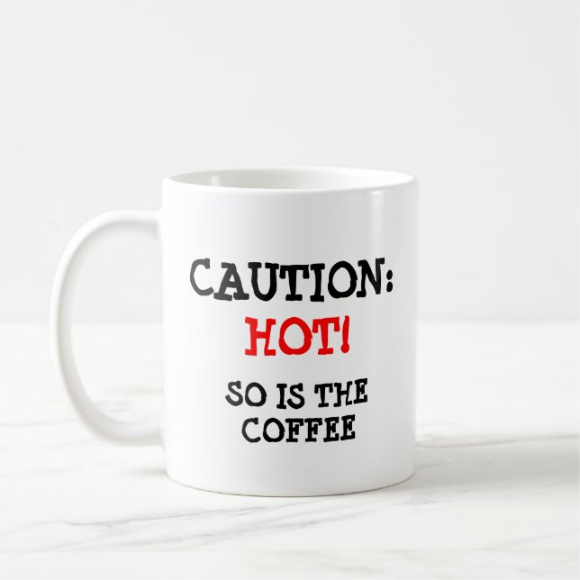 Taza De Café Precaución: Gato y café calientes (Izquierda)