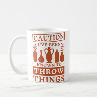 Taza De Café Precaución He Sido Conocido Por Lanzar Cosas Cerám