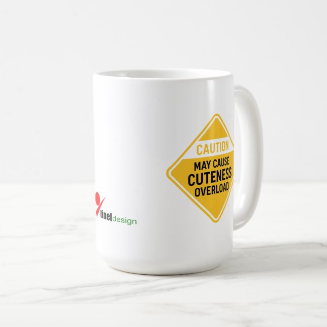 Taza De Café "Precaución: Puede Causar Sobrecarga de Cutez" Div (Anverso derecho)