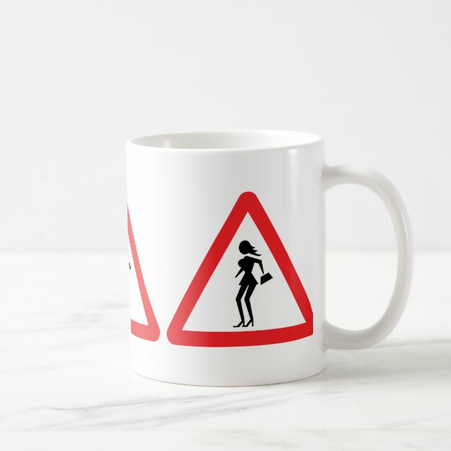 Taza De Café Precaución Rótulo Prostituto (Attenzione Prostitut (Derecha)