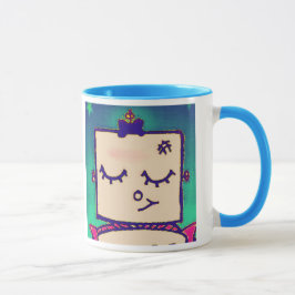 Taza de café preciosa del robot del chica