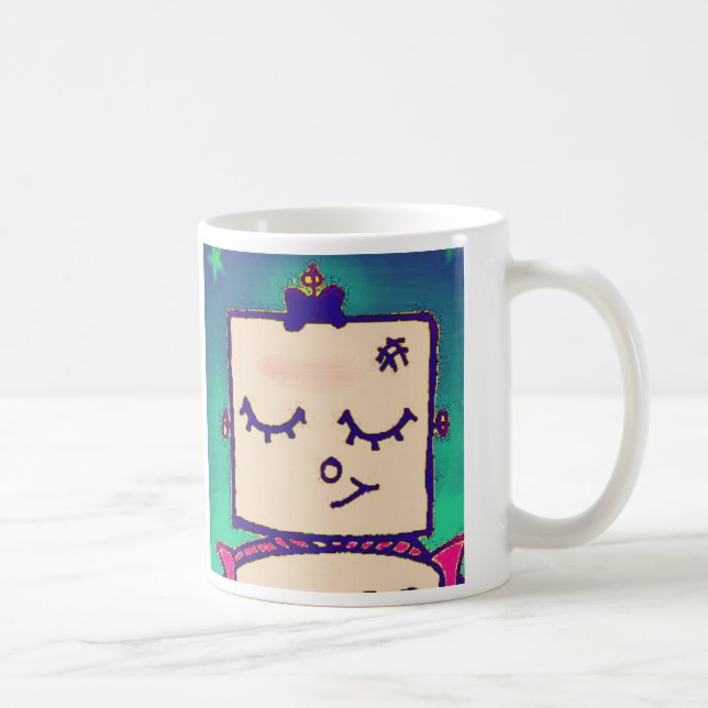 Taza de café preciosa del robot del chica (Derecha)