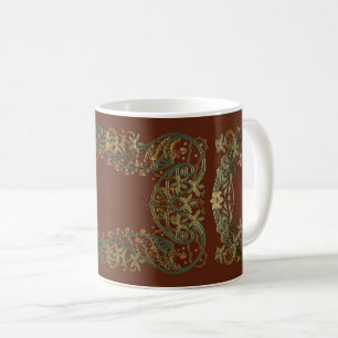Taza De Café Precioso Nouveau Floral Con Lirio