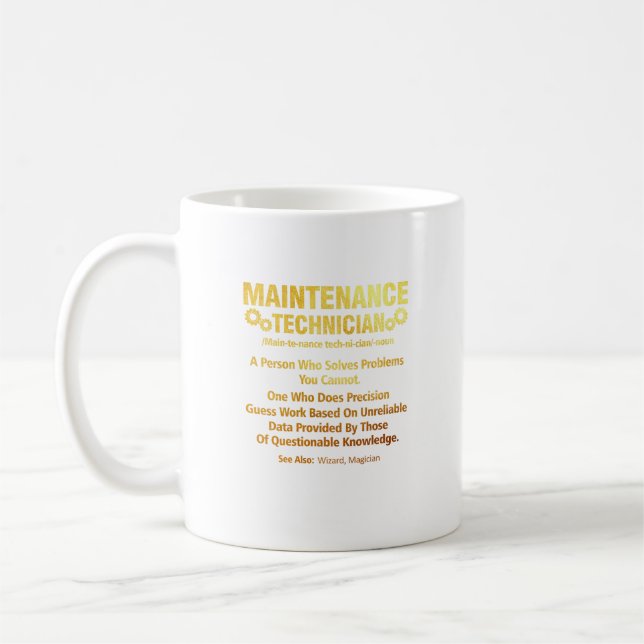 Taza De Café Precison Gue, técnico de mantenimiento de definici (Izquierda)