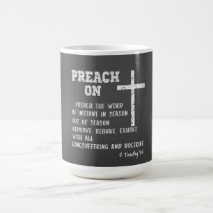 Taza De Café Predicar sobre la apreciación del pastor con verso