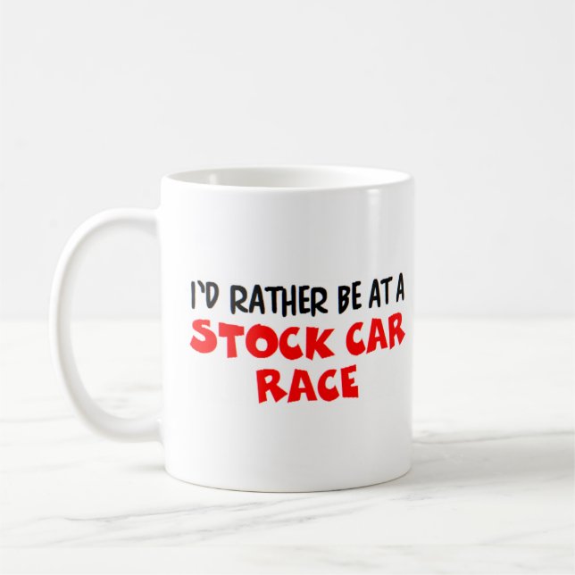 Taza De Café preferir estar en una carrera de autos de bolsa (Izquierda)