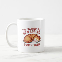 Taza De Café Preferiría Estar Aplastando (Contigo) - Ginger Cat