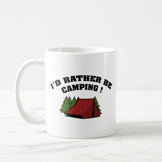Taza De Café Preferiría Estar Camping Café Mug (Izquierda)