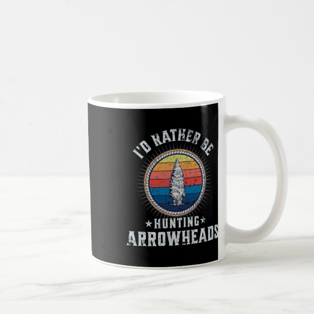 Taza De Café Preferiría Estar Cazando Arrugas - Divertido Arrow (Derecha)