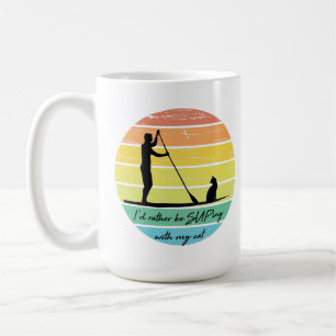 Taza De Café Preferiría estar con mi suplicio de gato