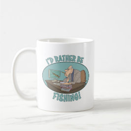 Taza De Café Preferiría Estar Pescando Personalizado colorido