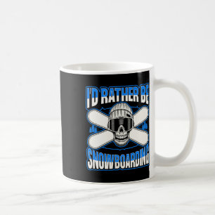 Taza De Café Preferiría Estar Snowboard Skull Snowboard