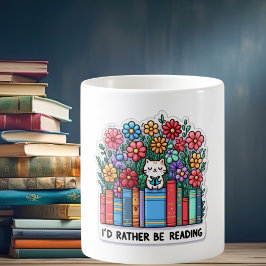 Taza De Café Preferiría Leer Café Gato
