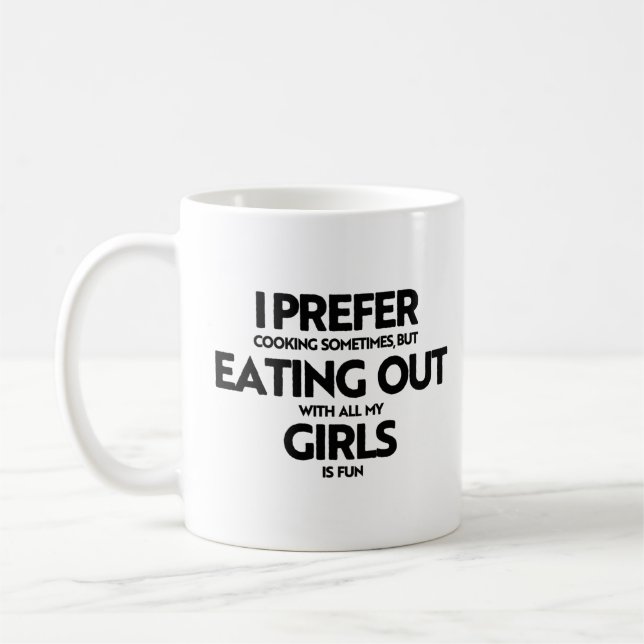 Taza De Café Prefiero comer fuera chicas (Izquierda)