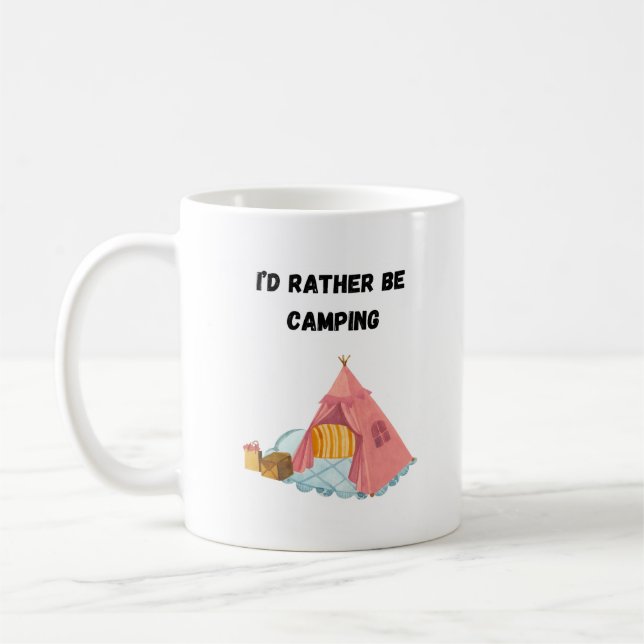 Taza De Café Prefiero estar acampando (Izquierda)