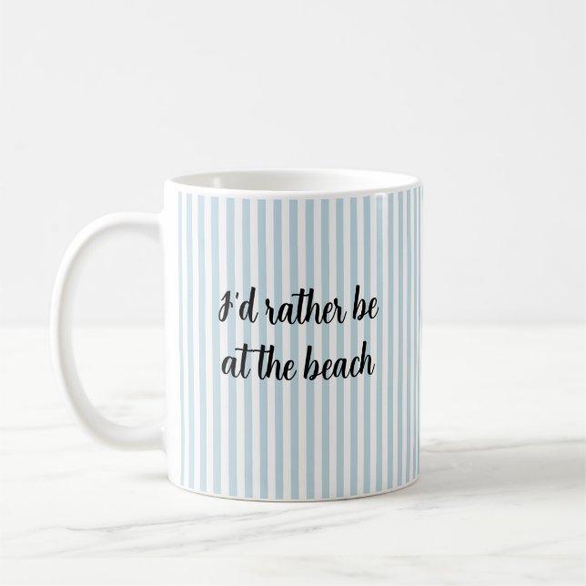 Taza De Café Prefiero estar en el café náutico de la playa (Izquierda)