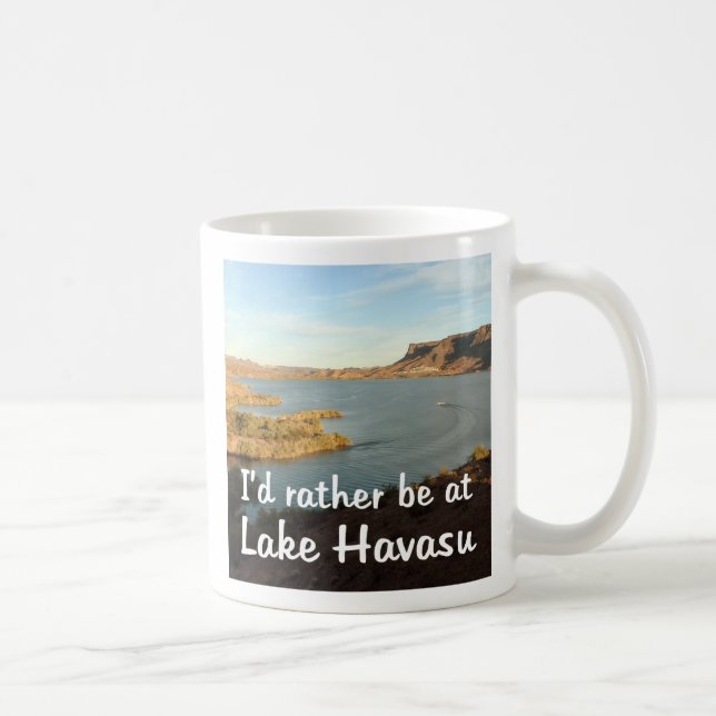 Taza De Café Prefiero estar en el lago Havasu (Derecha)