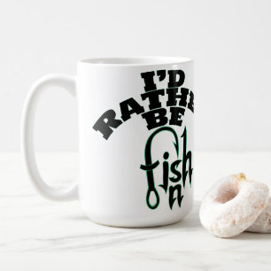 Taza De Café Prefiero estar pescando Nombre personalizado, COLO