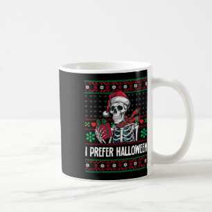 Taza De Café Prefiero Halloween Skeleton Xmas Familia Merry Chr