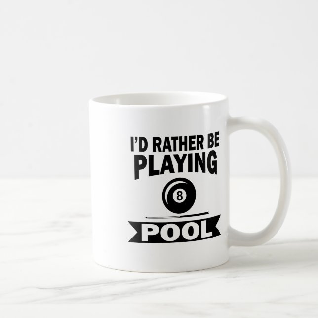 Taza De Café Prefiero jugar a billar Funny Billiard Pool Pla (Derecha)